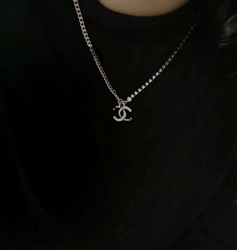 CCN057 Chanel cc logo Pendant Necklace - ccjewelryacc