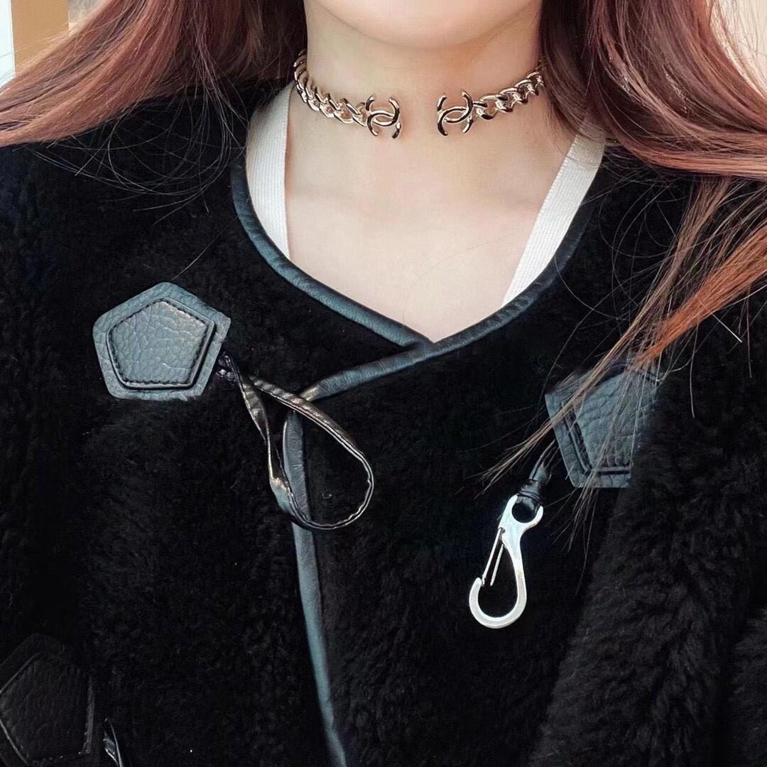 CCN223 Metal CC Choker collar - ccjewelryacc