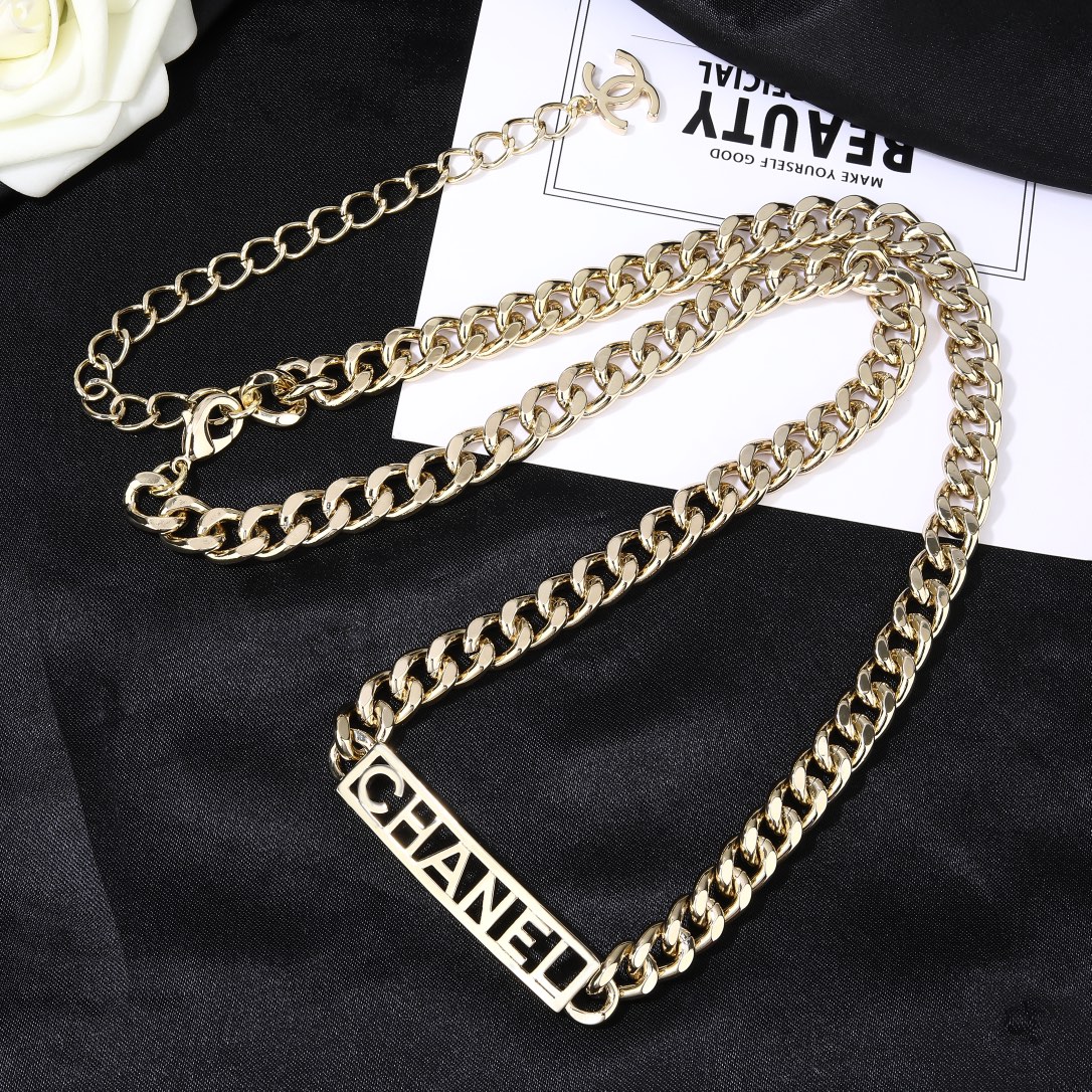 CCW076 Metal cc logo waist chain belt - ccjewelryacc