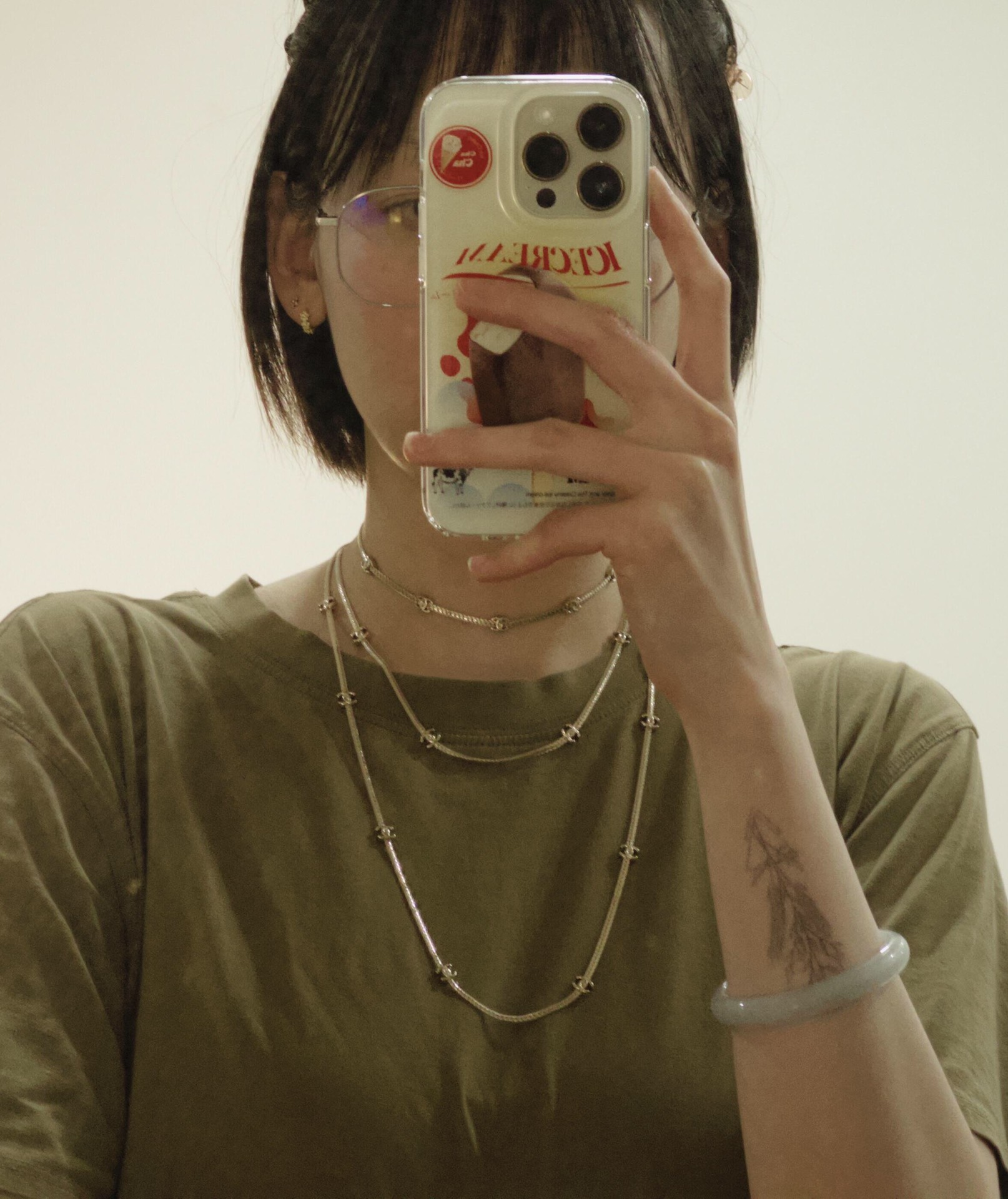 CCL078 15 motif cc logo long snake chain sweater necklace - ccjewelryacc