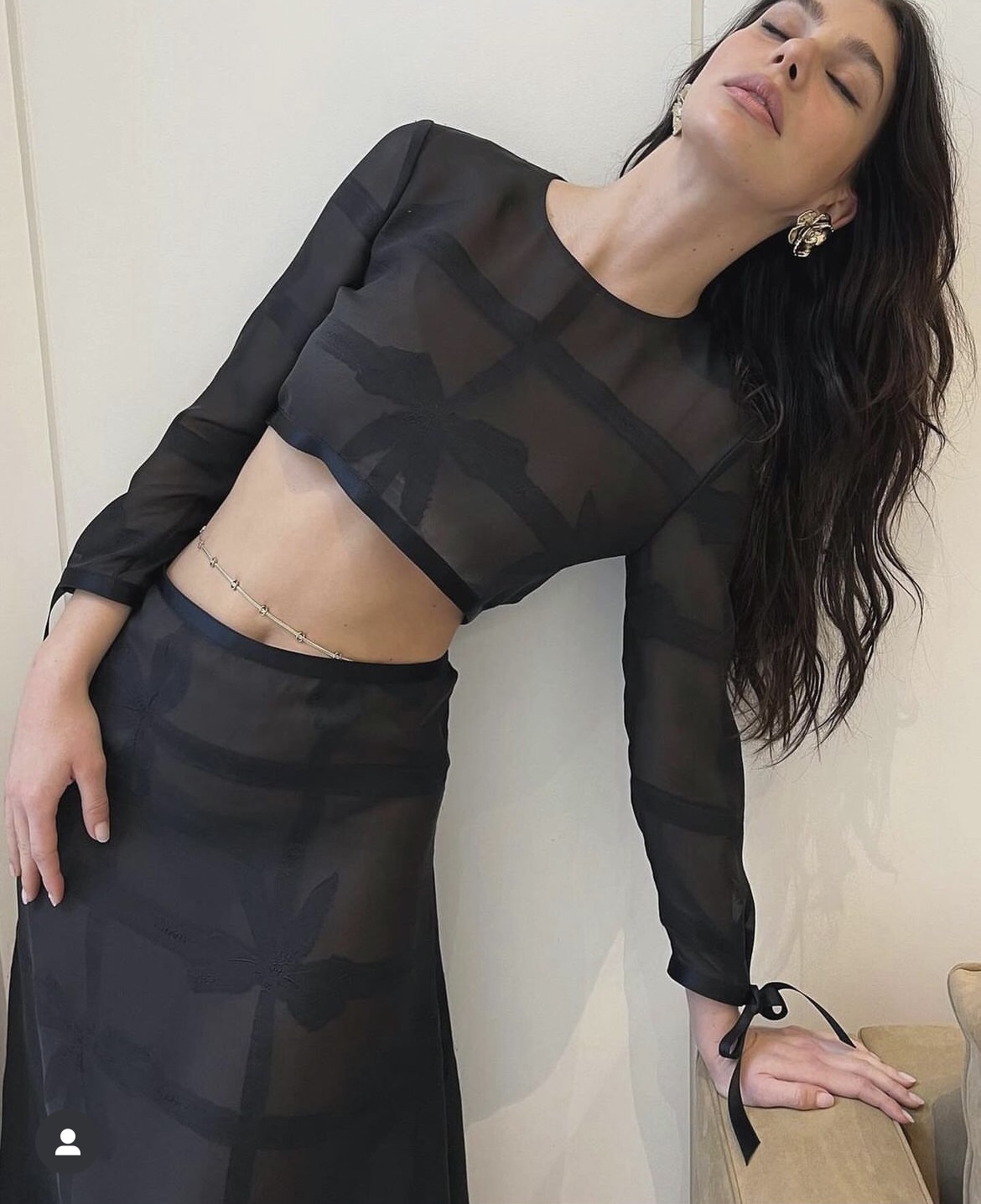 CCW077 10 motif cc logo long snake chain waist chain belt sweater necklace - ccjewelryacc