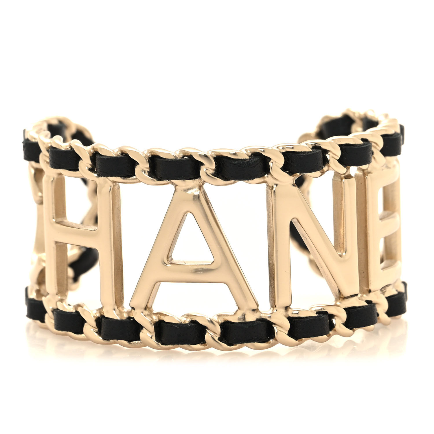 CCS148 Metal leather cc logo bangle bracelet - ccjewelryacc