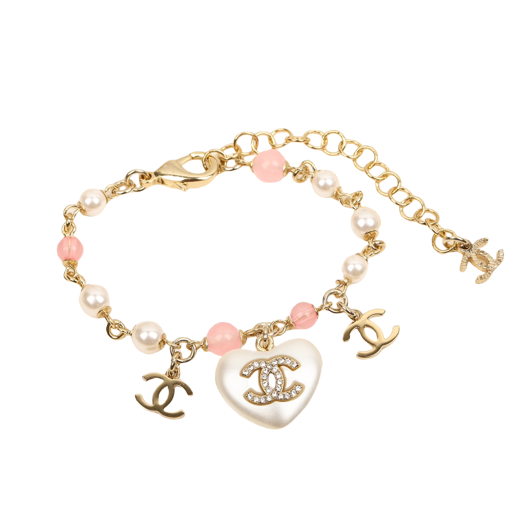 CCS188 Pearl heart charm Bracelet chain - ccjewelryacc