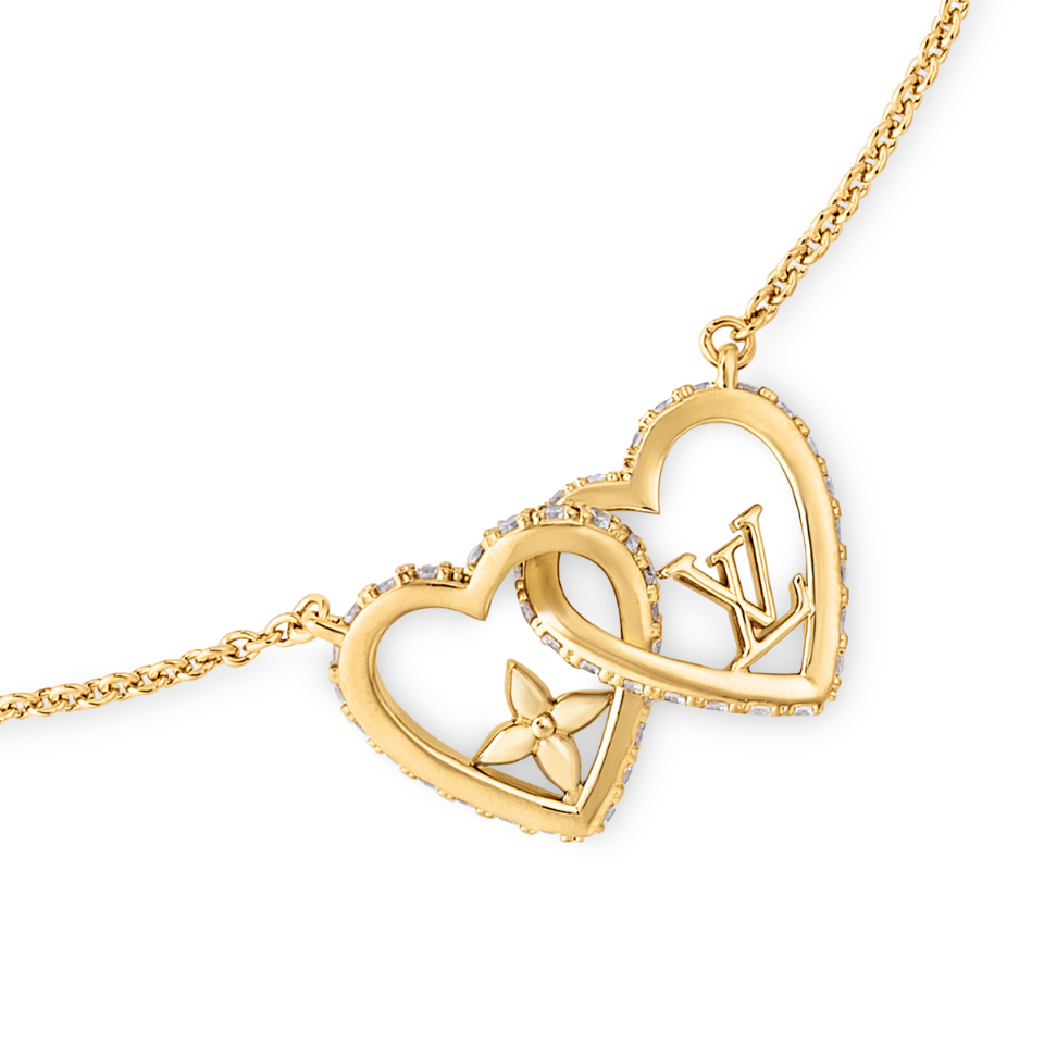 LVN102 My VL Love Double heart Necklace - ccjewelryacc
