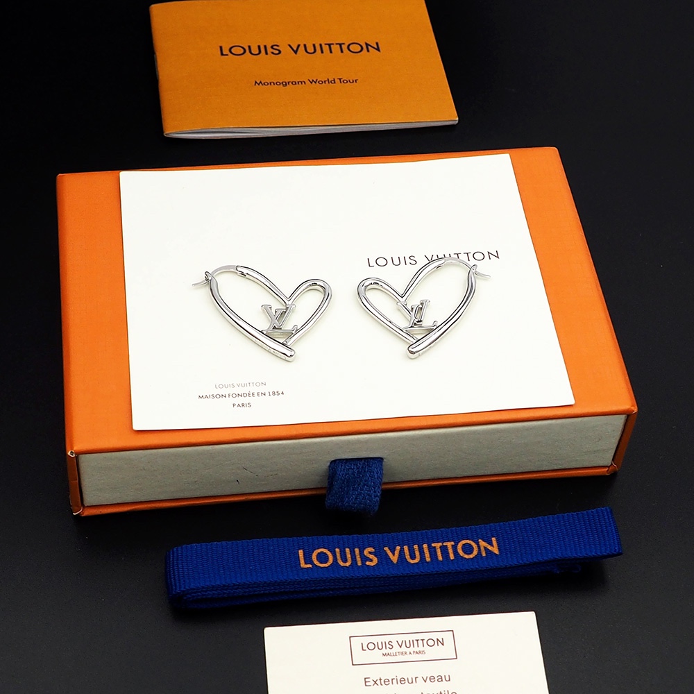 LVE065 Metal large fall in love heart earrings - ccjewelryacc