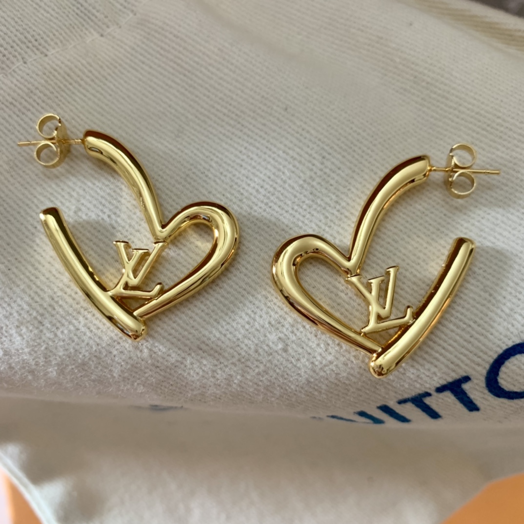 LVE064 Metal Small fall in love heart earrings - ccjewelryacc