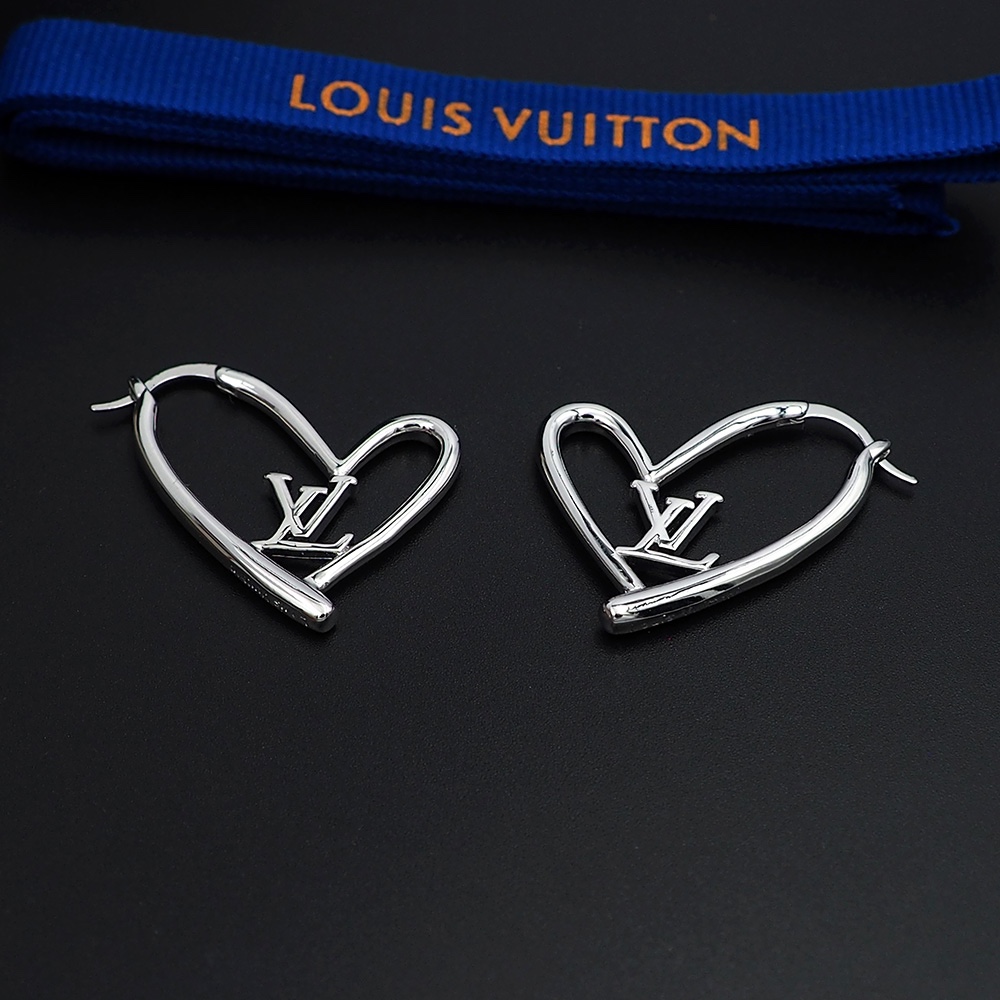 LVE065 Metal large fall in love heart earrings - ccjewelryacc