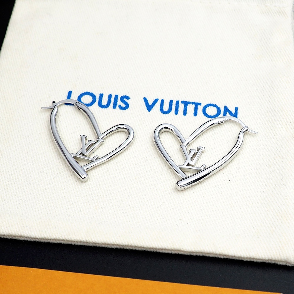 LVE065 Metal large fall in love heart earrings - ccjewelryacc