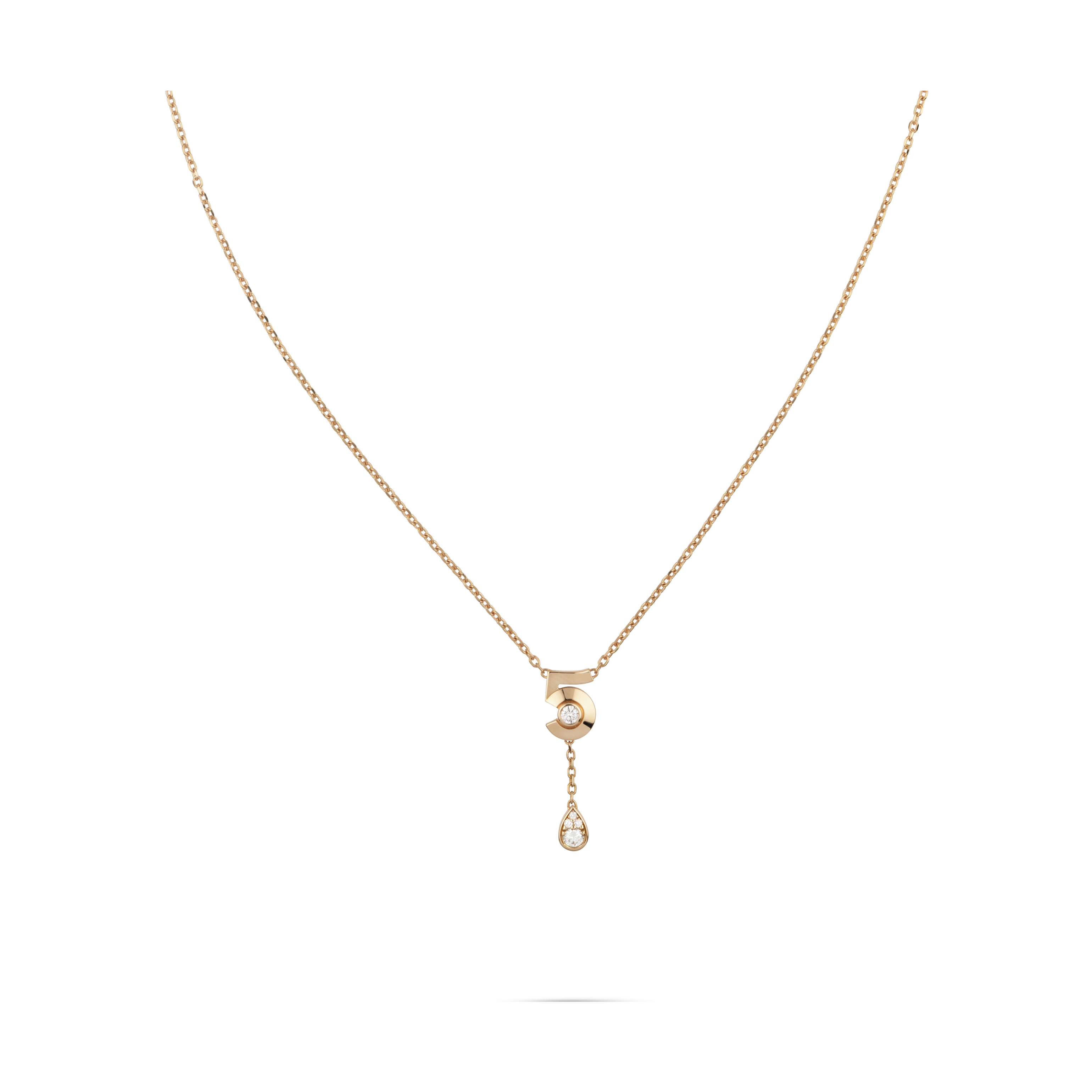 CCNS005 S925 Sterling silver diamond Eternal No 5 NECKLACE - ccfashionjewelry