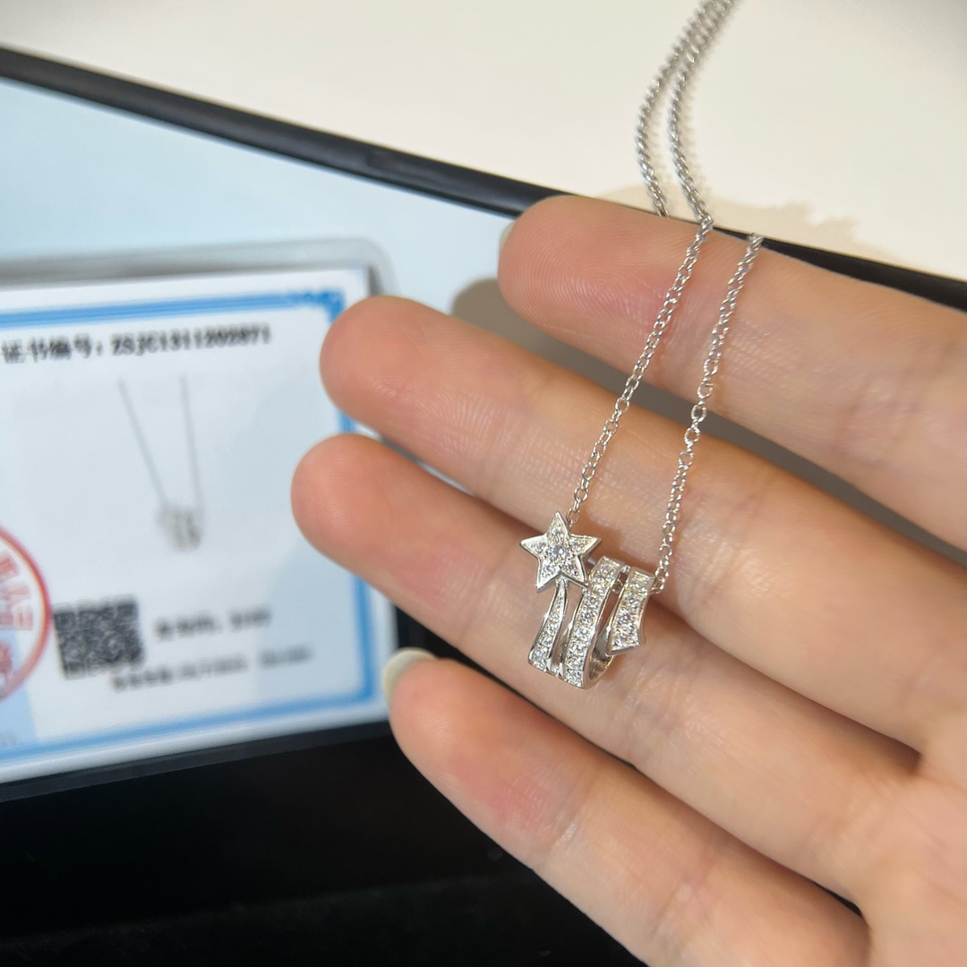 CCNS007 S925 sterling silver COCO comete Necklace - ccjewelryacc