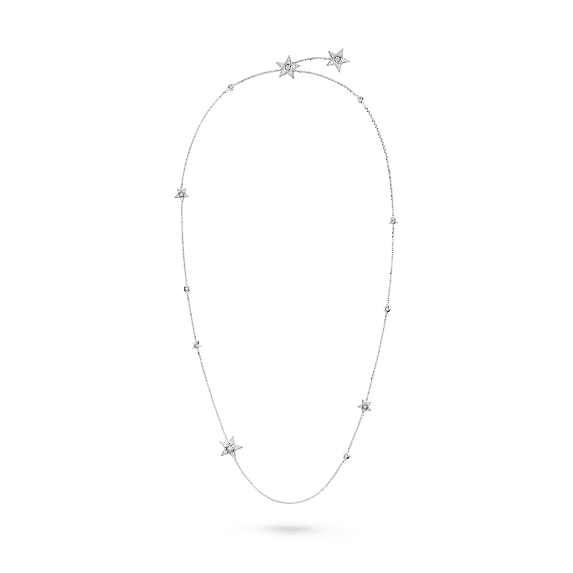 CCNS004 18k white gold diamond comete necklace - ccjewelryacc