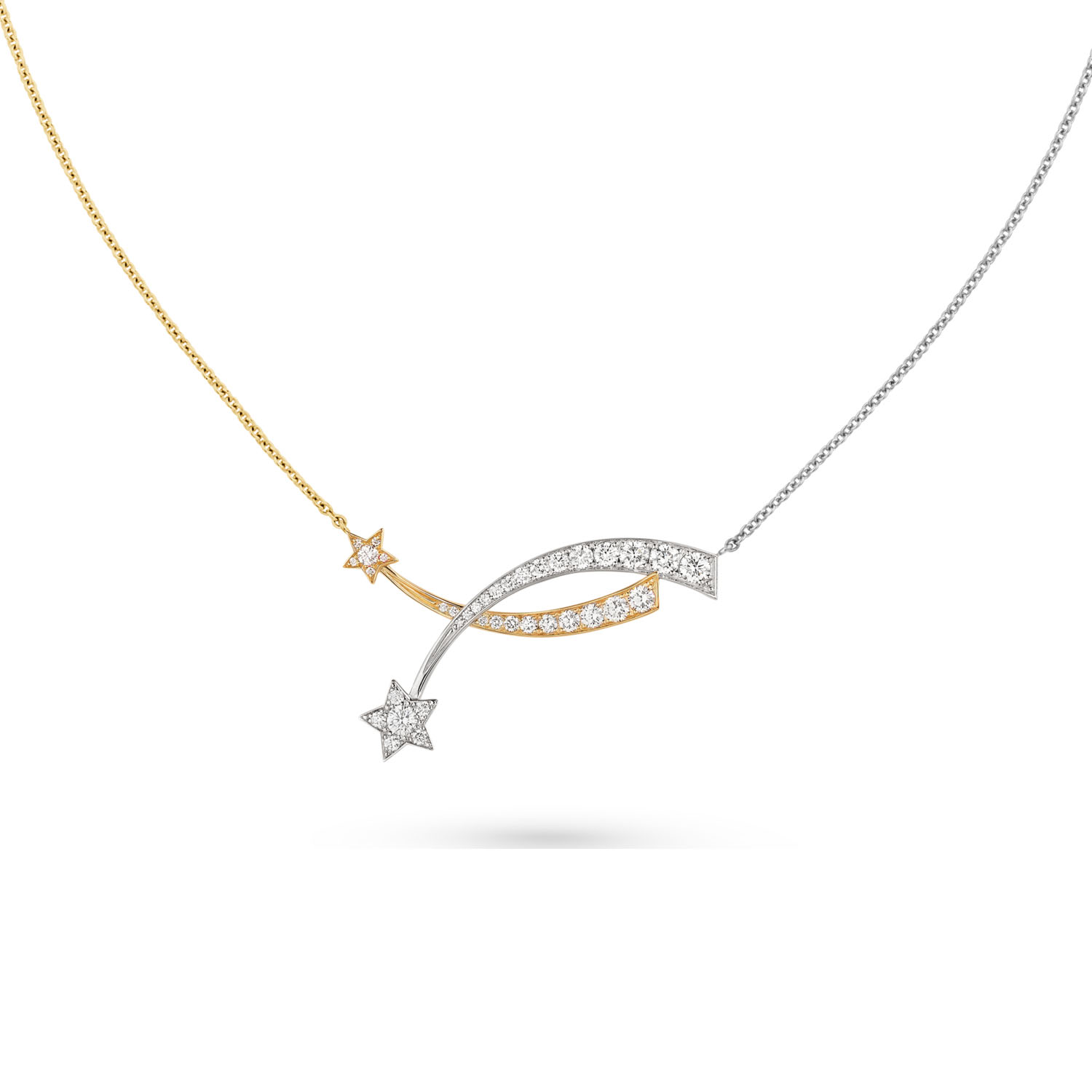 CCNV185 V-Gold CC Étoile Filante necklace - ccjewelryacc