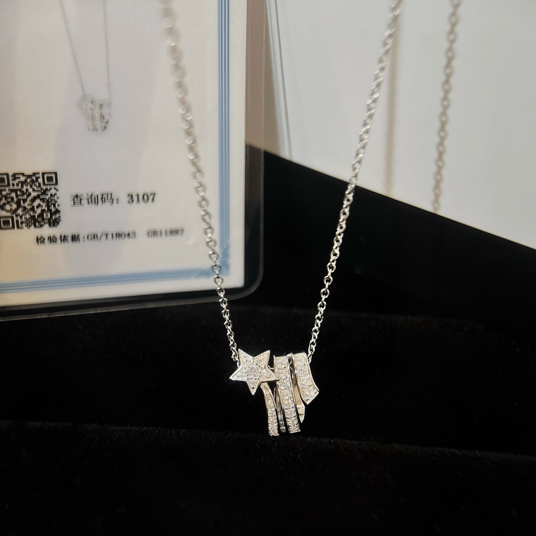 CCNS007 S925 sterling silver COCO comete Necklace - ccjewelryacc