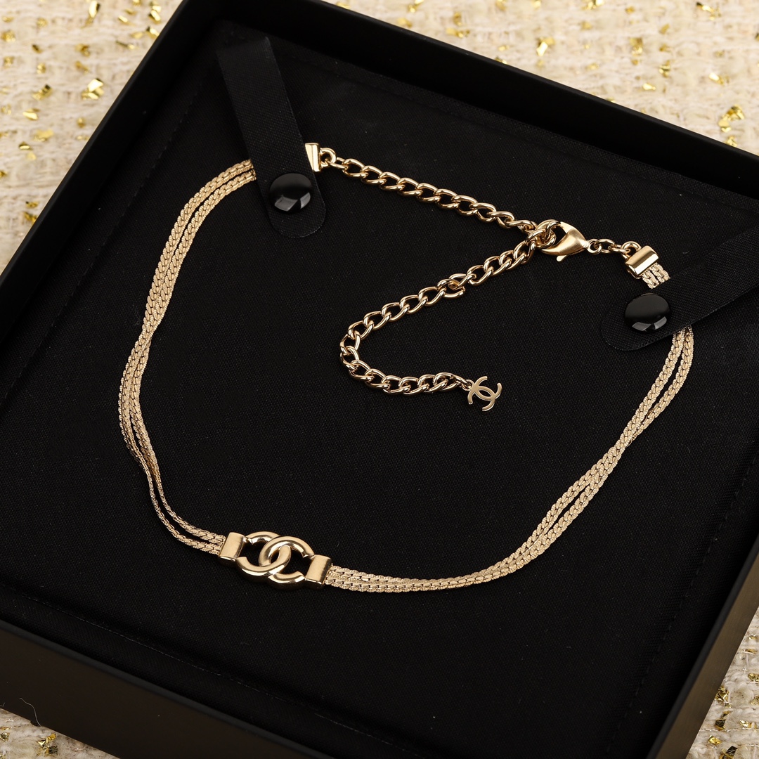 CCN533 Metal snake chain choker necklace - ccjewelryacc