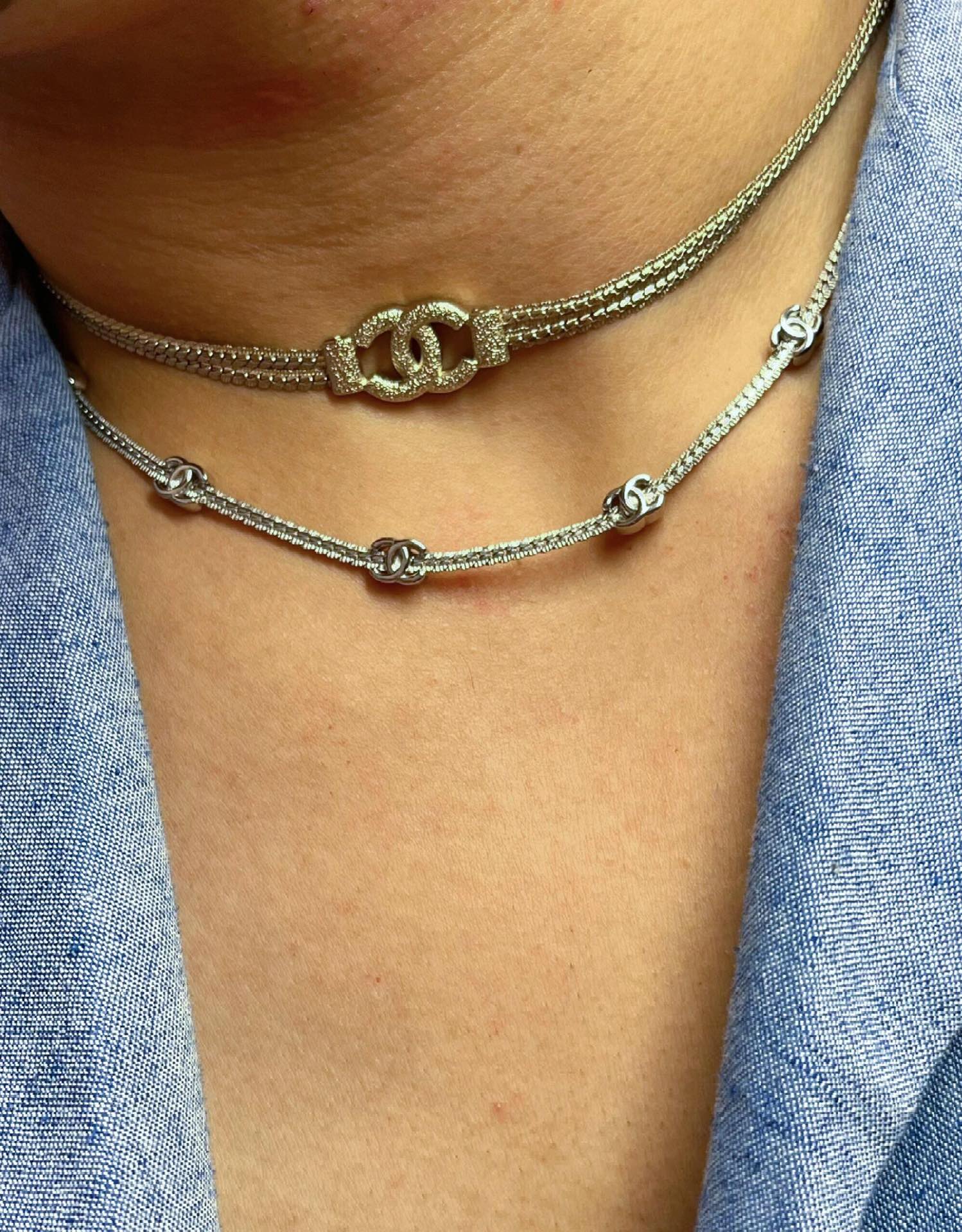 CCN533 Metal snake chain choker necklace - ccjewelryacc