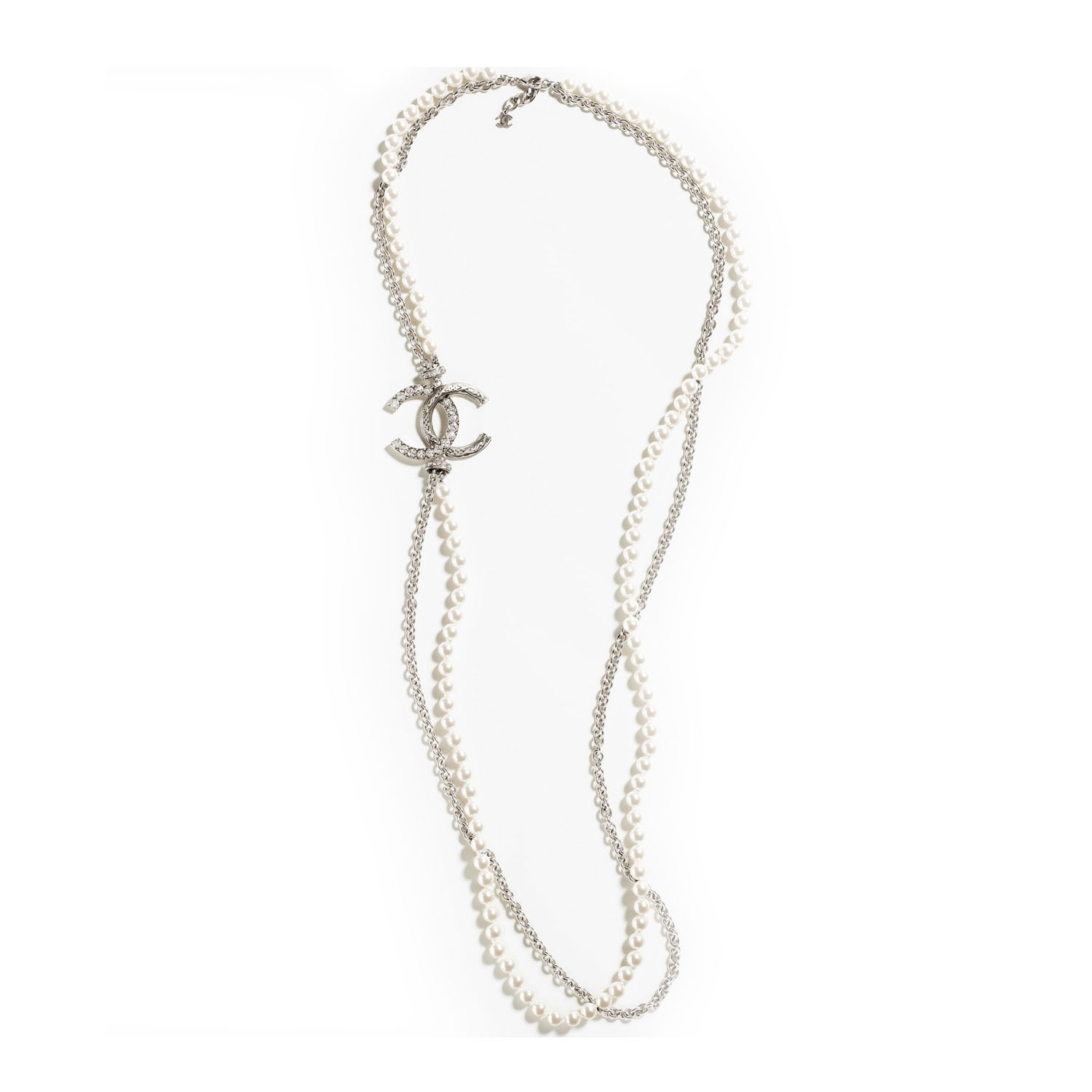 CCL075 Coco CC long pearl necklace - ccjewelryacc