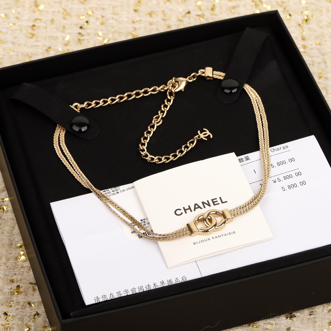 CCN533 Metal snake chain choker necklace - ccjewelryacc