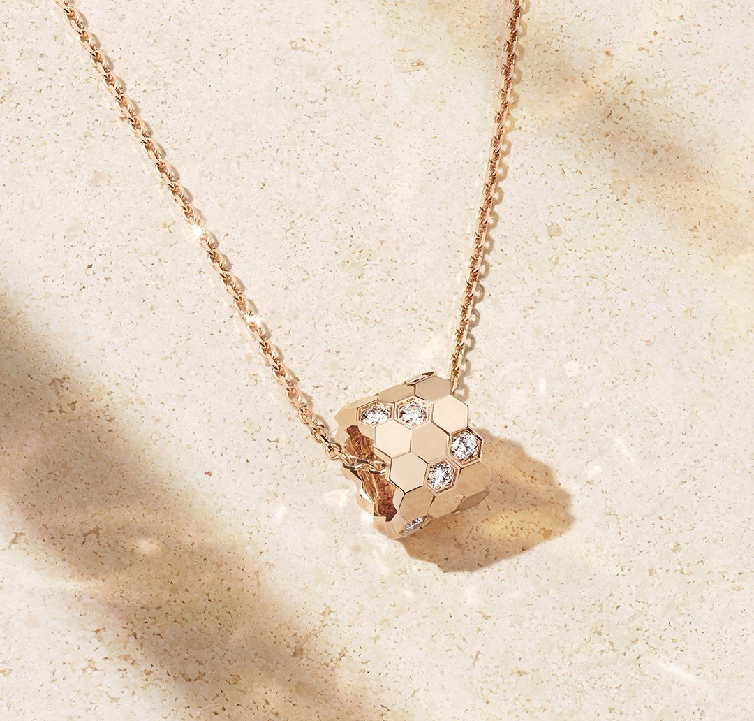 CMNS001 S925 Sterling silver diamond Bee My Love Petit Modele pendant necklace - ccjewelryacc