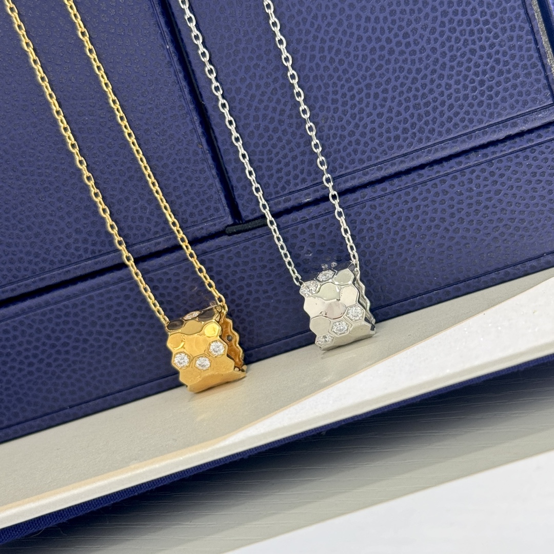 CMNS001 S925 Sterling silver diamond Bee My Love Petit Modele pendant necklace - ccjewelryacc