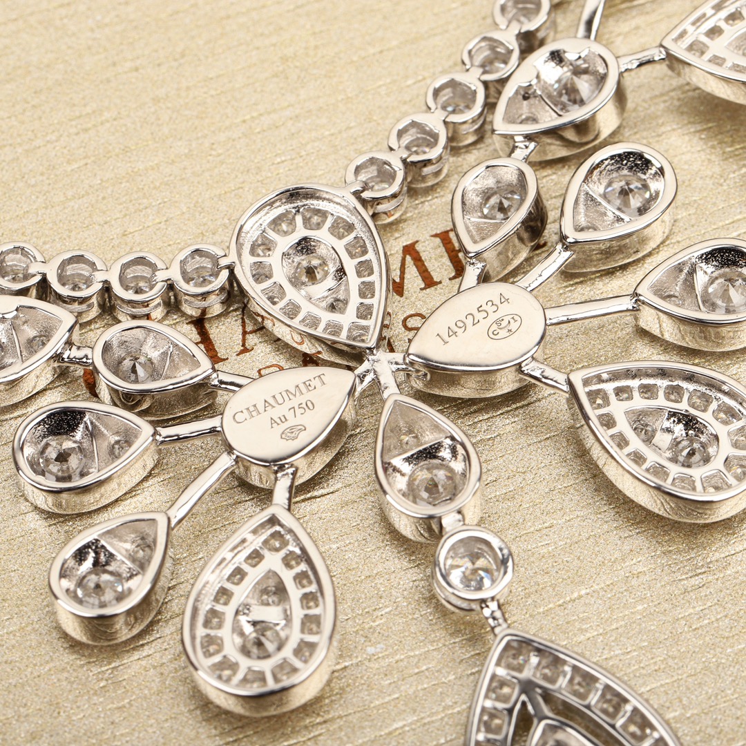 CMNS009 S925 Sterling silver diamond Josephine Necklace - ccjewelryacc