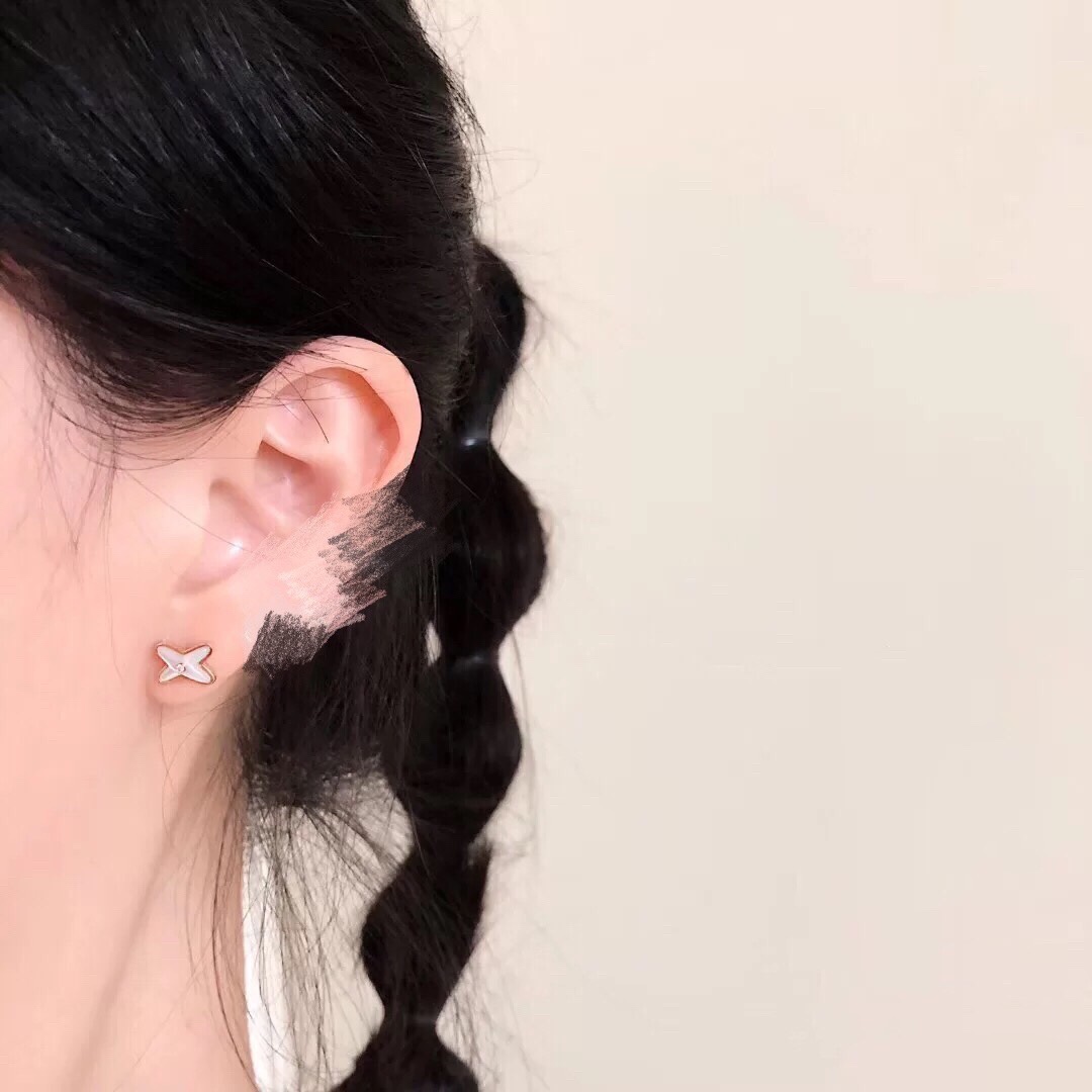 CMES002 S925 Sterling silver jeux de liens X Stud earrings - ccjewelryacc