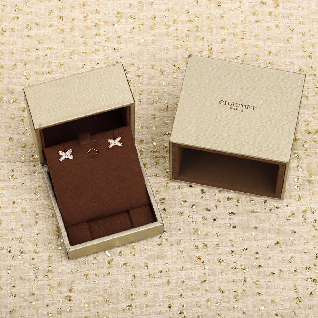 CMES002 S925 Sterling silver jeux de liens X Stud earrings - ccjewelryacc