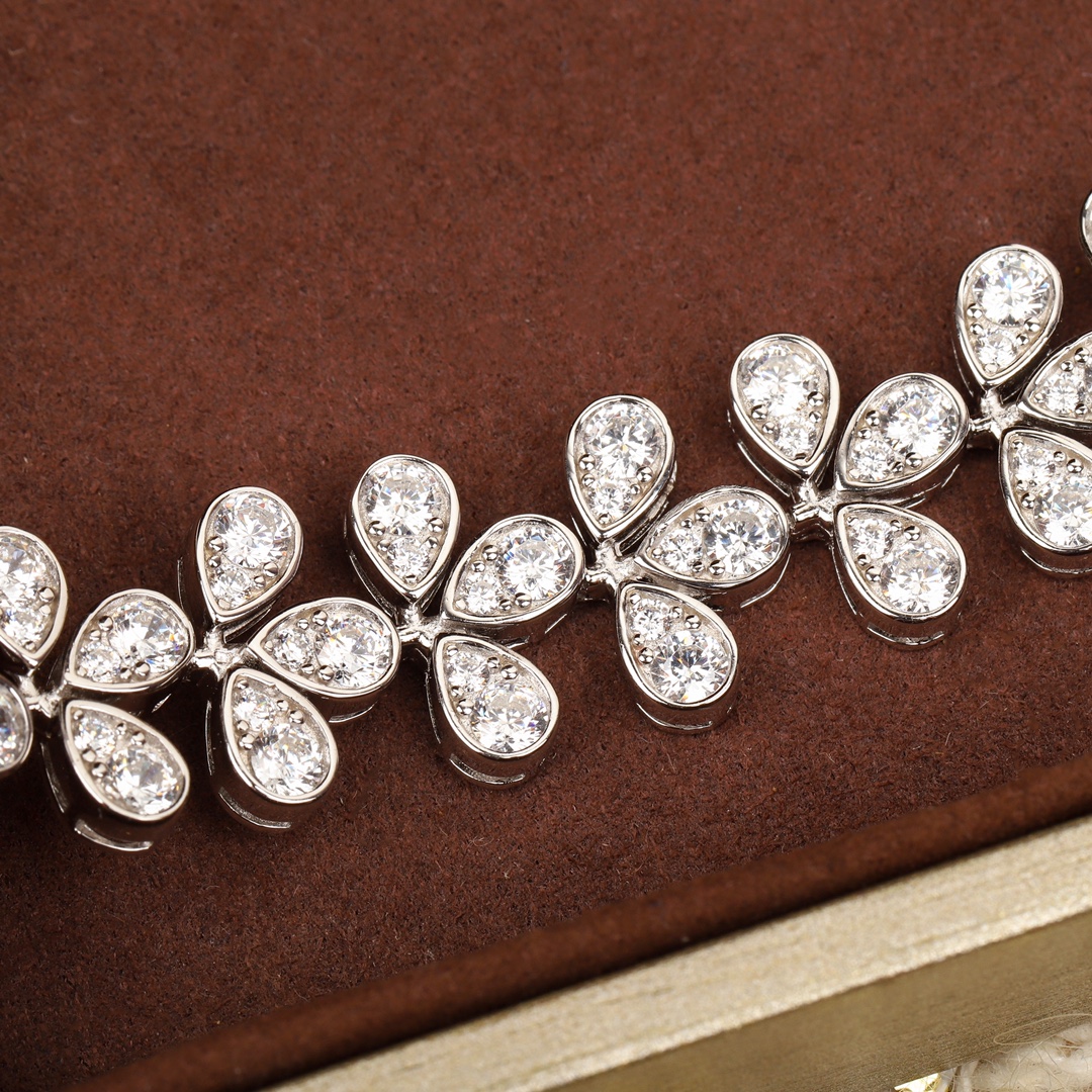 CMSS002 S925 Sterling silver diamond Josephine Aigrette Imperiale bracelet - ccjewelryacc