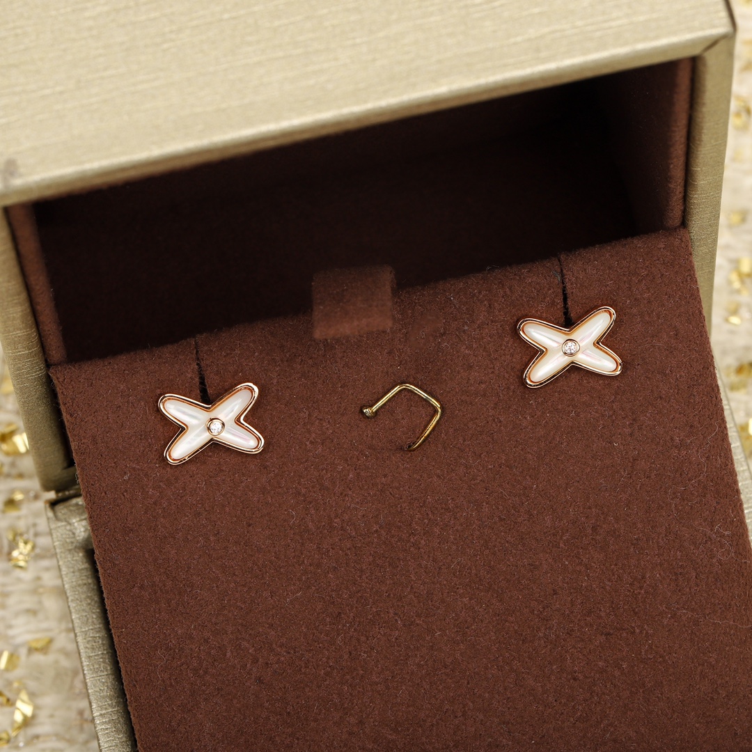 CMES002 S925 Sterling silver jeux de liens X Stud earrings - ccfashionjewelry