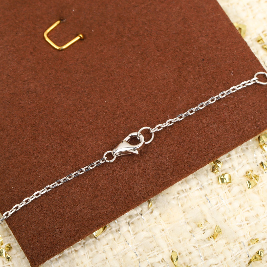 CMNS007 S925 Sterling silver diamond Josephine Necklace - ccjewelryacc