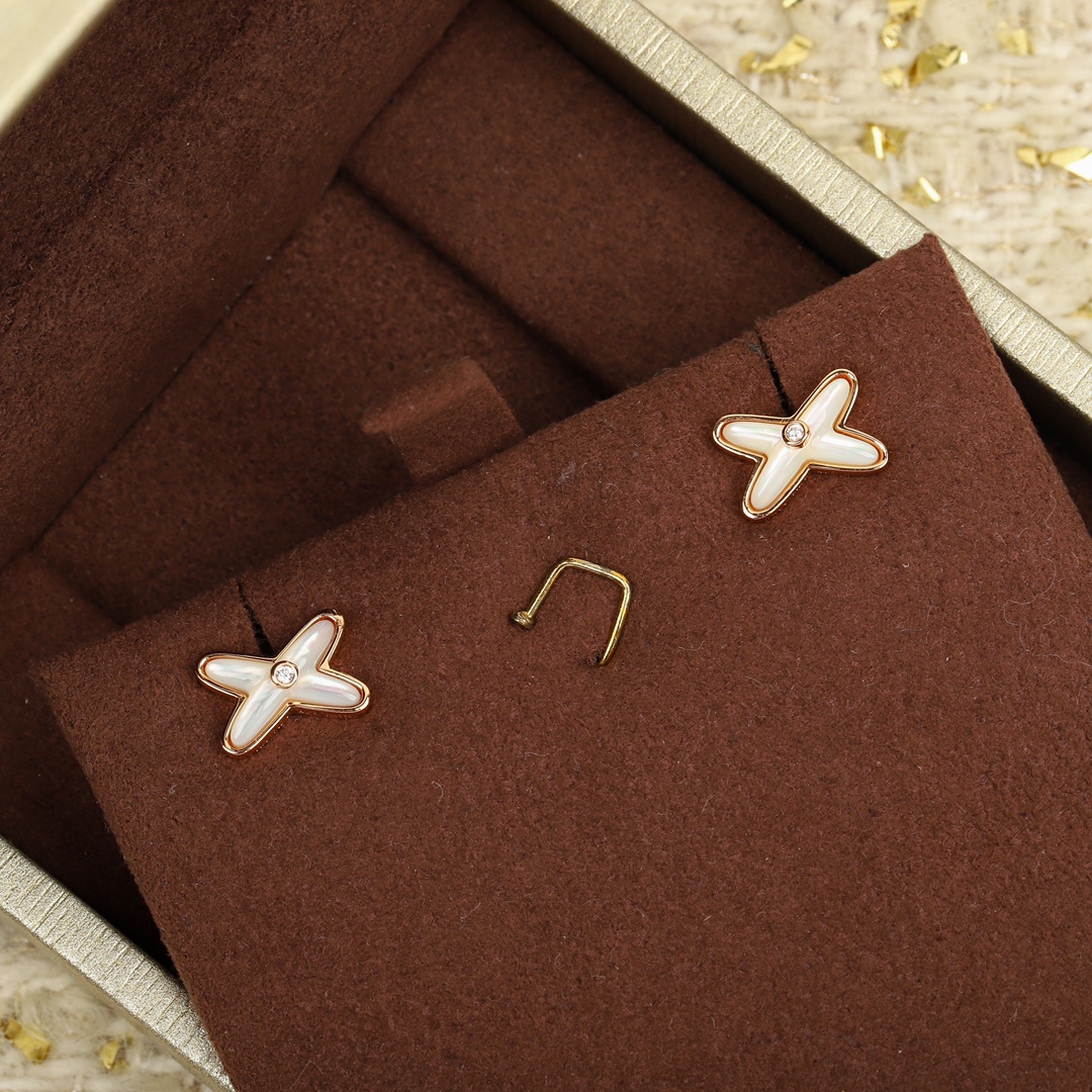 CMES002 S925 Sterling silver jeux de liens X Stud earrings - ccjewelryacc