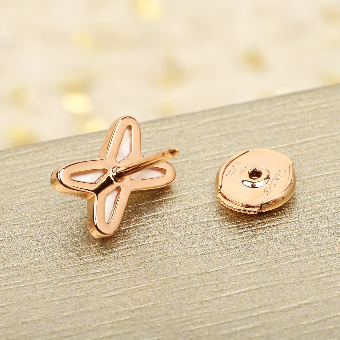 CMES002 S925 Sterling silver jeux de liens X Stud earrings - ccfashionjewelry