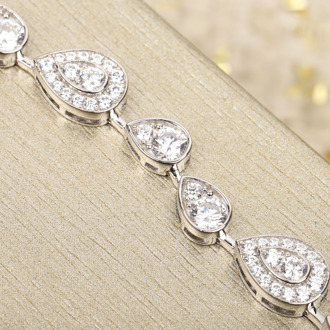 CMNS006 S925 Sterling silver diamond Josephine Necklace - ccjewelryacc