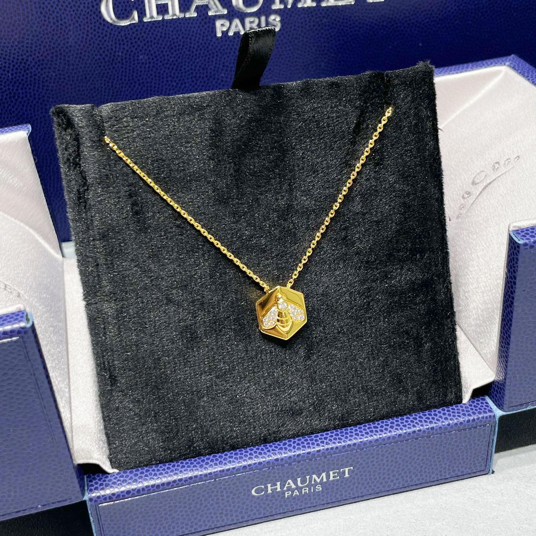 CMNS004 S925 Sterling silver Médaillon Bee My Love pendant necklace - ccjewelryacc