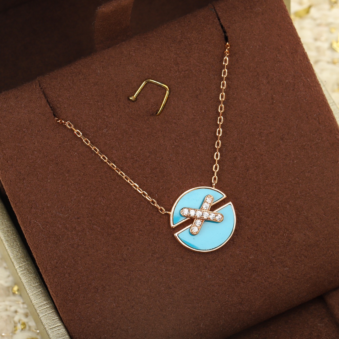 CMNS010 S925 Sterling silver Jeux de Liens Harmony pendant necklace - ccjewelryacc