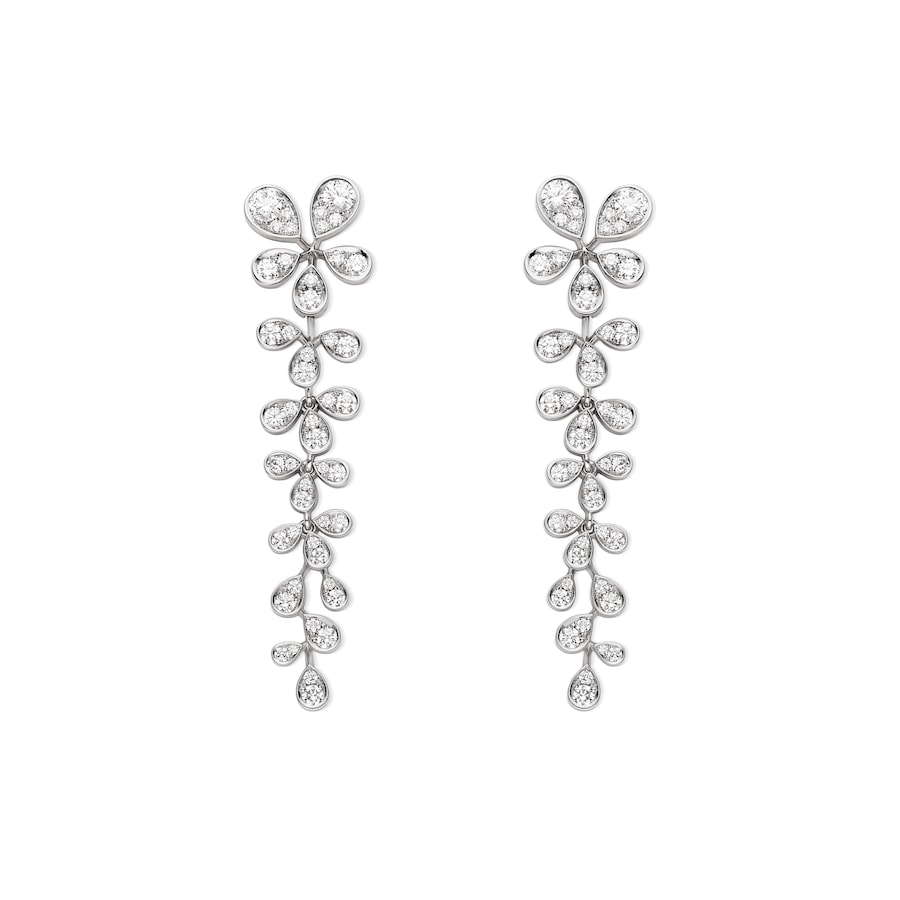 CMES003 S925 Sterling silver diamond Josephine Drop earrings - ccfashionjewelry