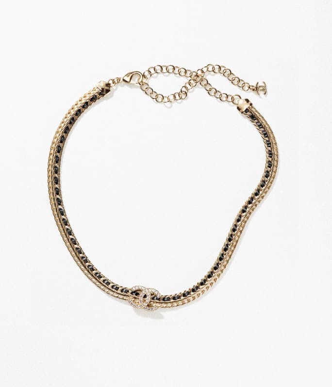 CCN011 Metal leater CC Choker Necklace - ccjewelryacc