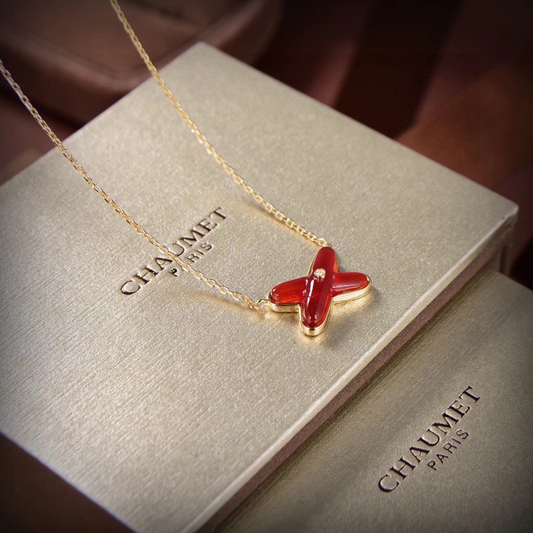 CMNS017 S925 Sterling silver onyx X necklace - ccjewelryacc