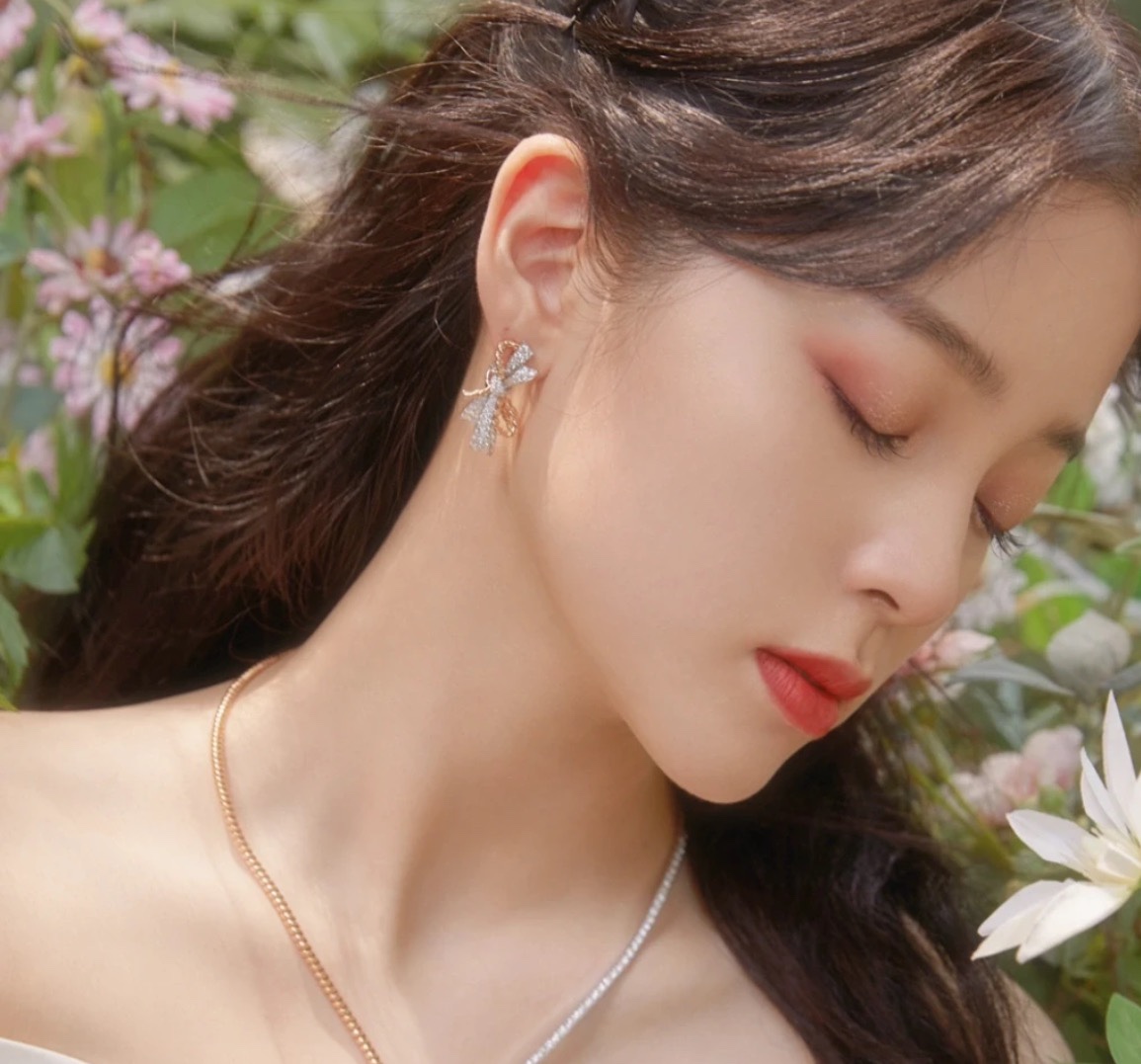 CMES004 S925 Sterling silver bow stud earrings - ccjewelryacc