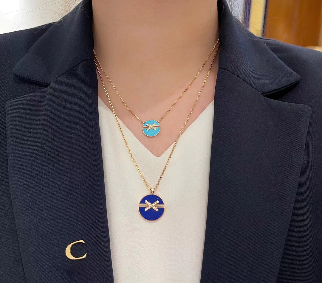 CMNS010 S925 Sterling silver Jeux de Liens Harmony pendant necklace - ccjewelryacc