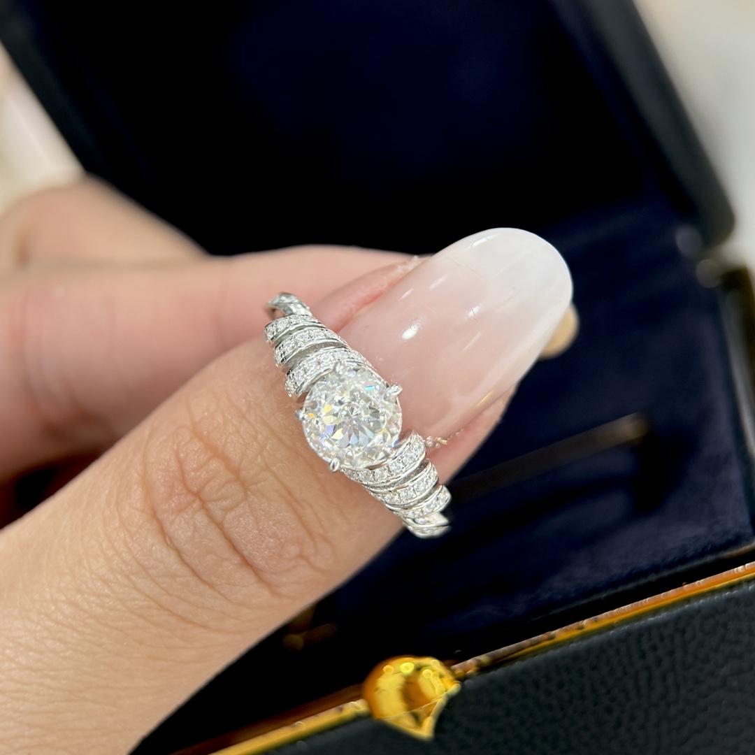 CMRS001 S925 Sterling silver 18k white gold plated Diamond ring - ccjewelryacc