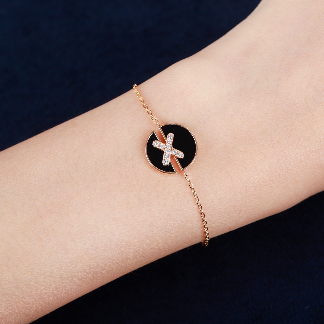 CMSS003 S925 Sterling silver Jeux de Liens Harmony Bracelet chain - ccjewelryacc