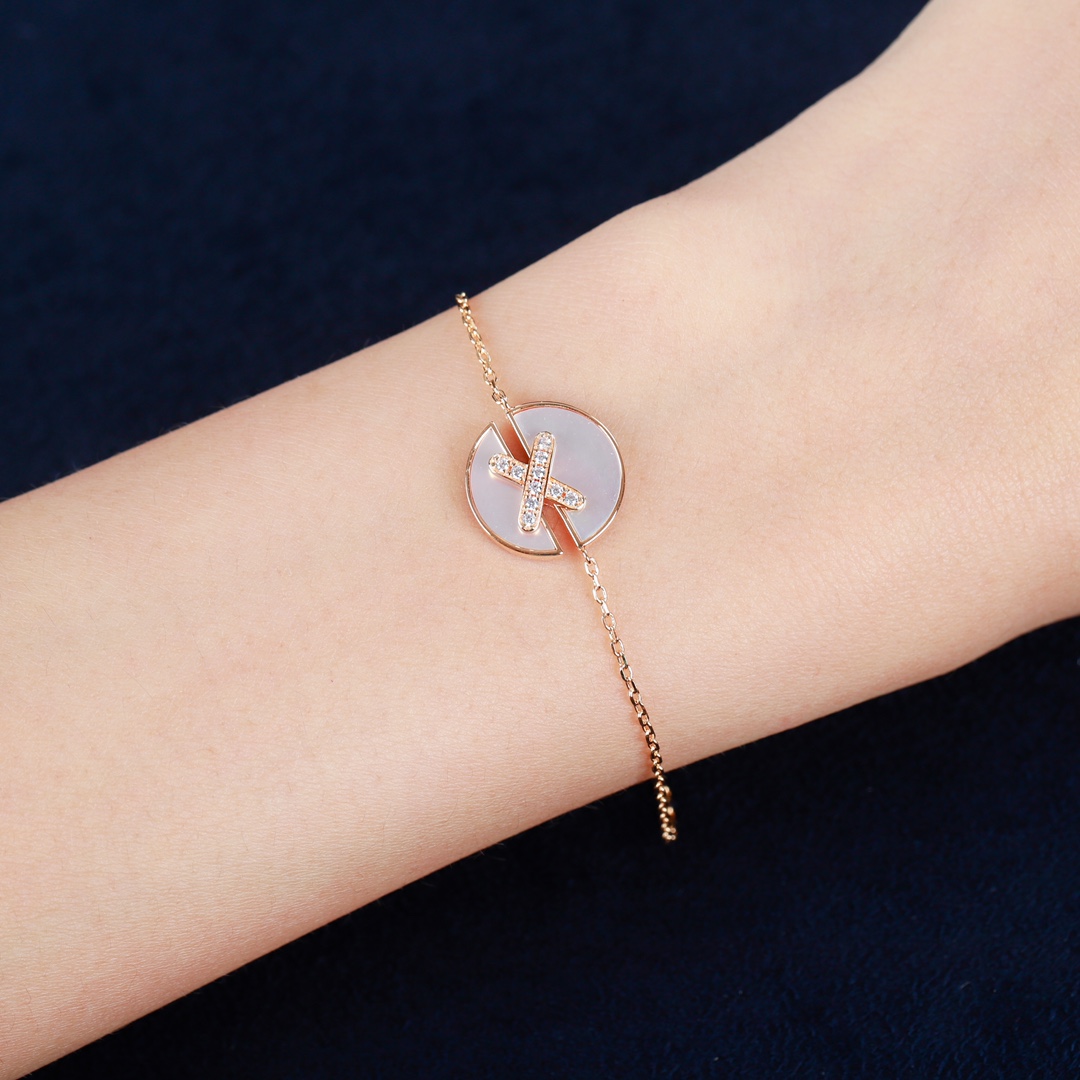 CMSS003 S925 Sterling silver Jeux de Liens Harmony Bracelet chain - ccjewelryacc