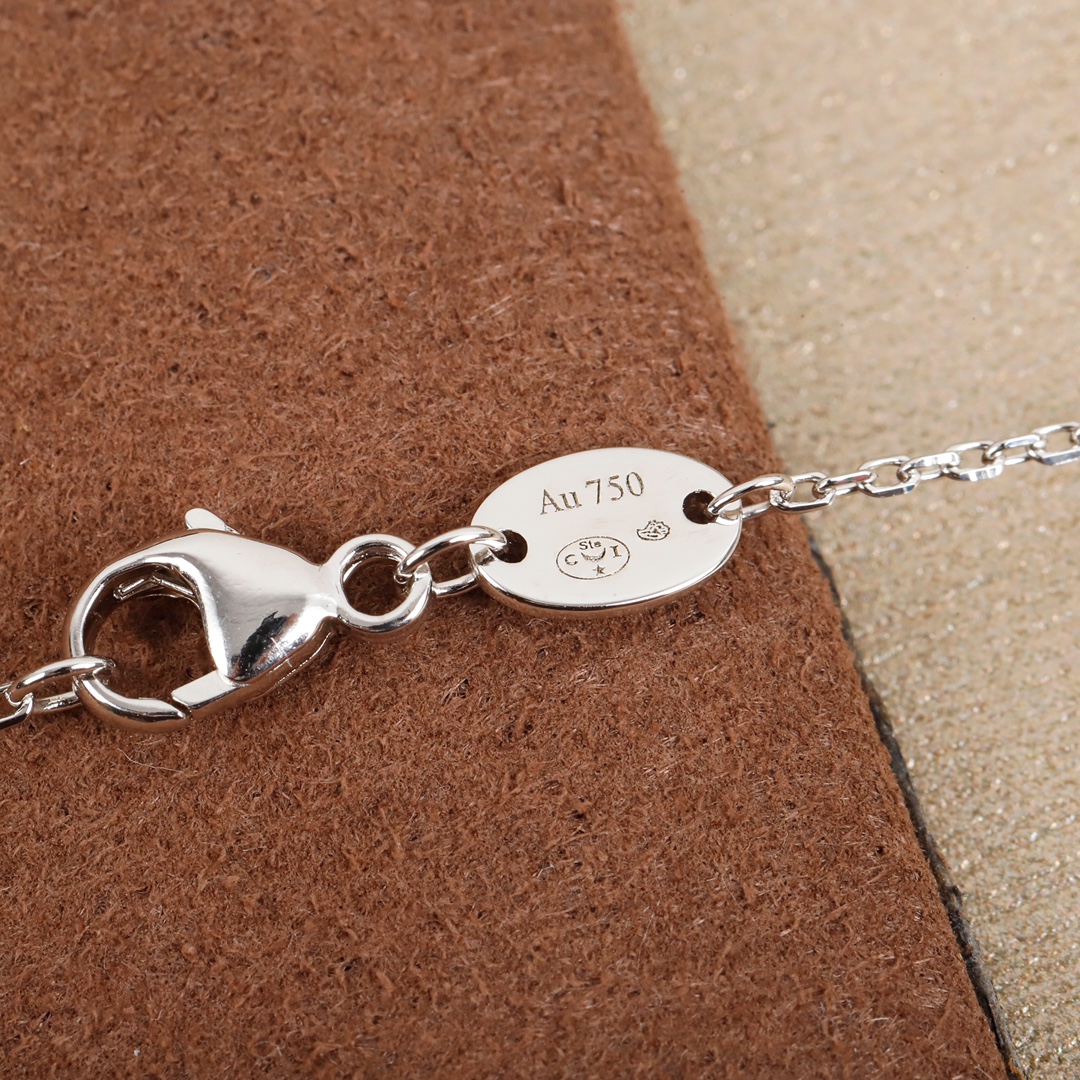 CMNS013 S925 Sterling silver Blue diamond Josephine pendant Necklace - ccjewelryacc