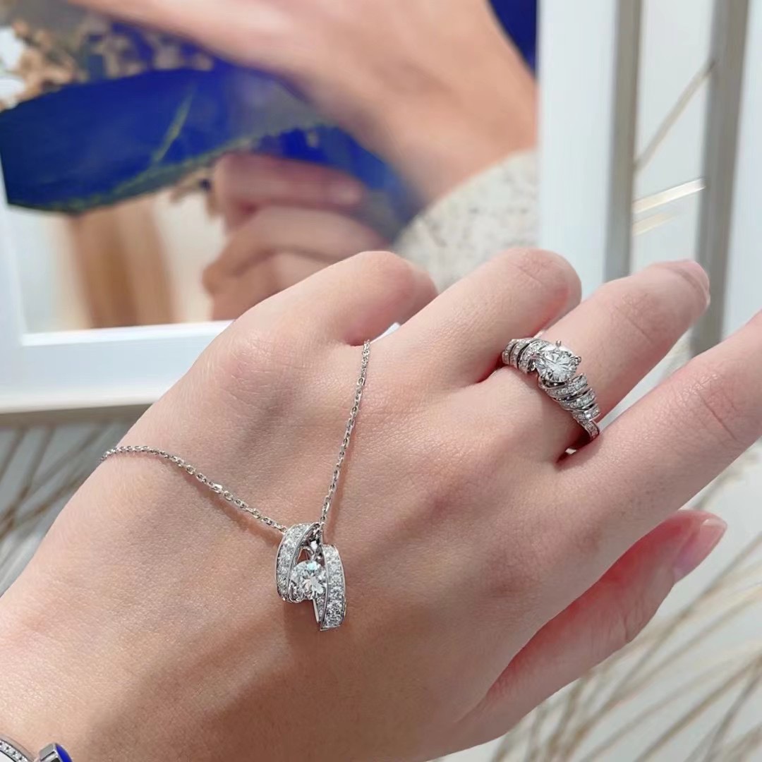 CMRS001 S925 Sterling silver 18k white gold plated Diamond ring - ccjewelryacc