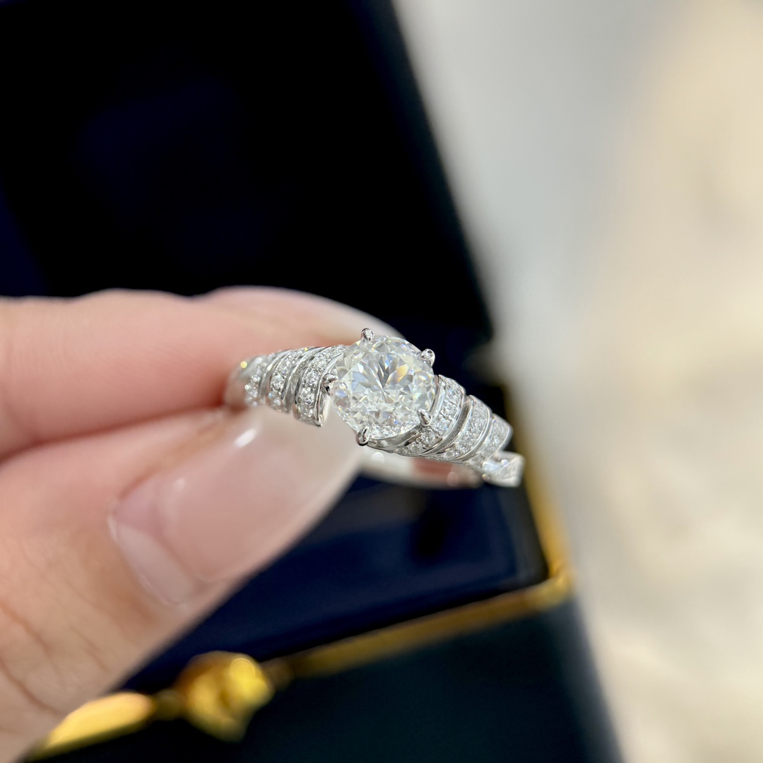 CMRS001 S925 Sterling silver 18k white gold plated Diamond ring - ccjewelryacc