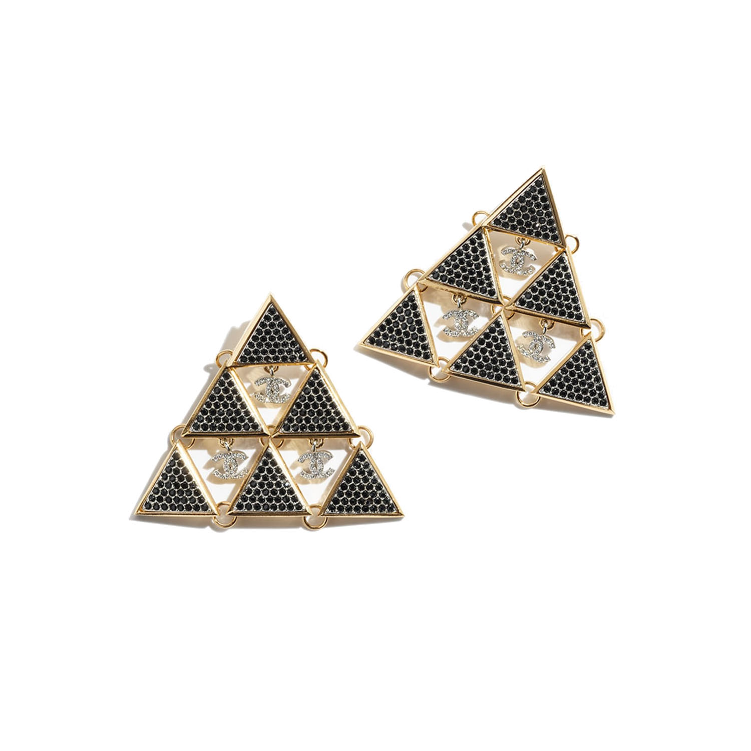 CCE634 Full crystal triangle cc Earring For Women - ccjewelryacc