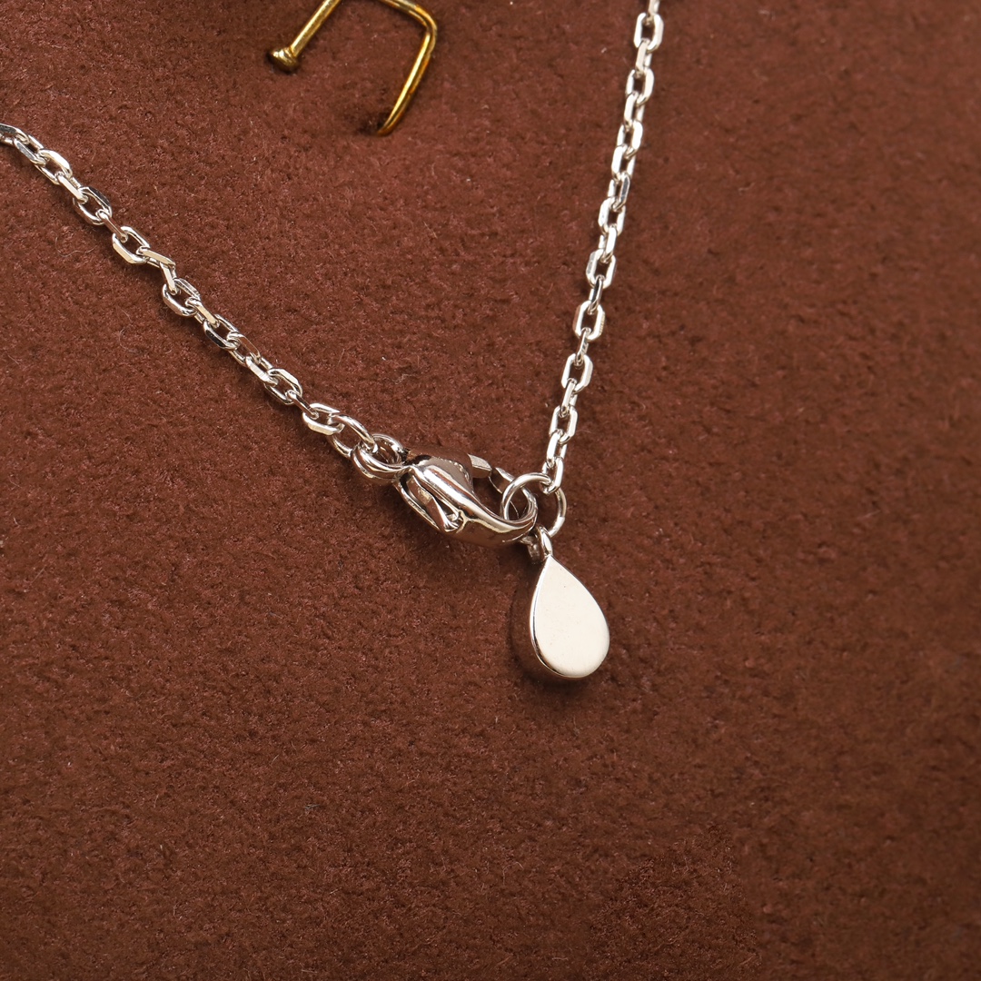 CMNS018 S925 Sterling silver Drop-shaped diamond Josephine Aigrette pendant Necklace - ccjewelryacc