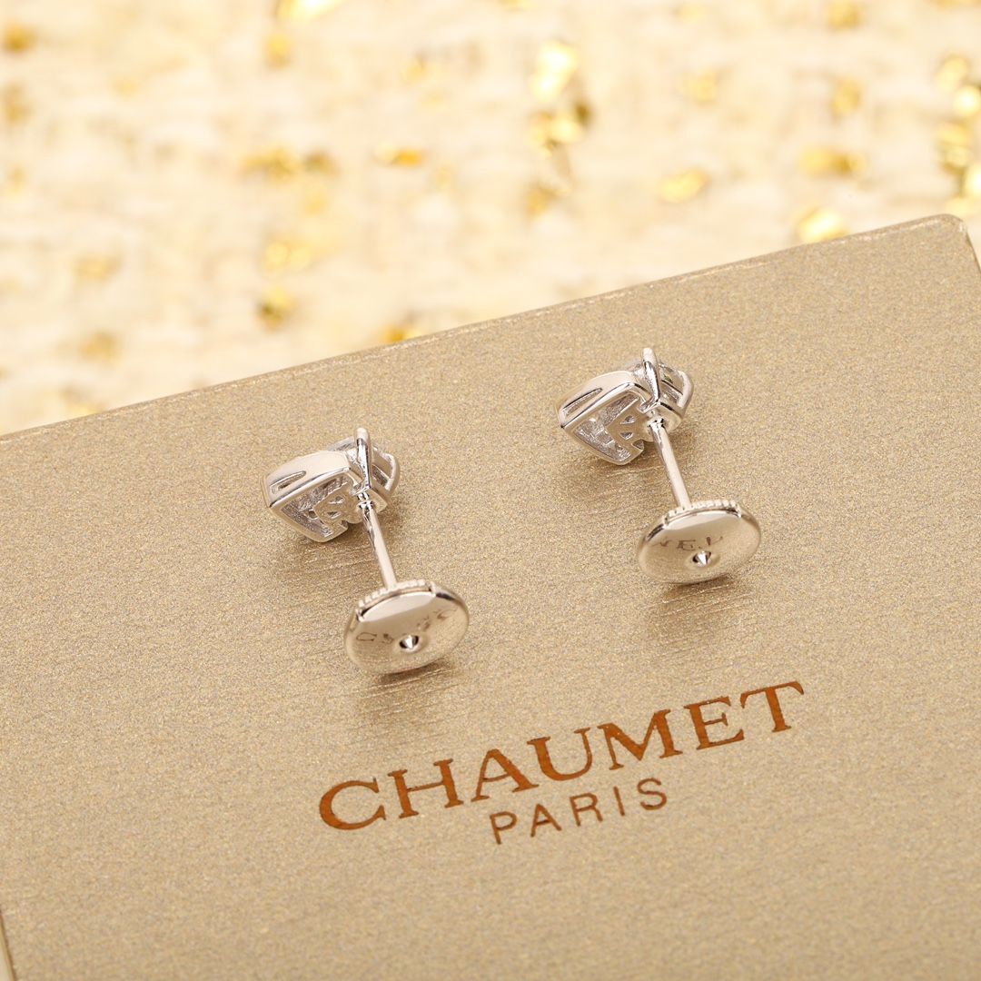 CMES007 S925 Sterling silver diamond stud earrings - ccjewelryacc