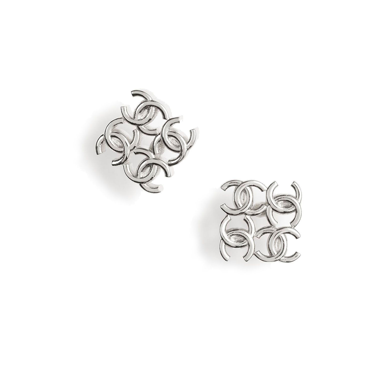 CCE853 Metal cc logo stud earring - ccjewelryacc