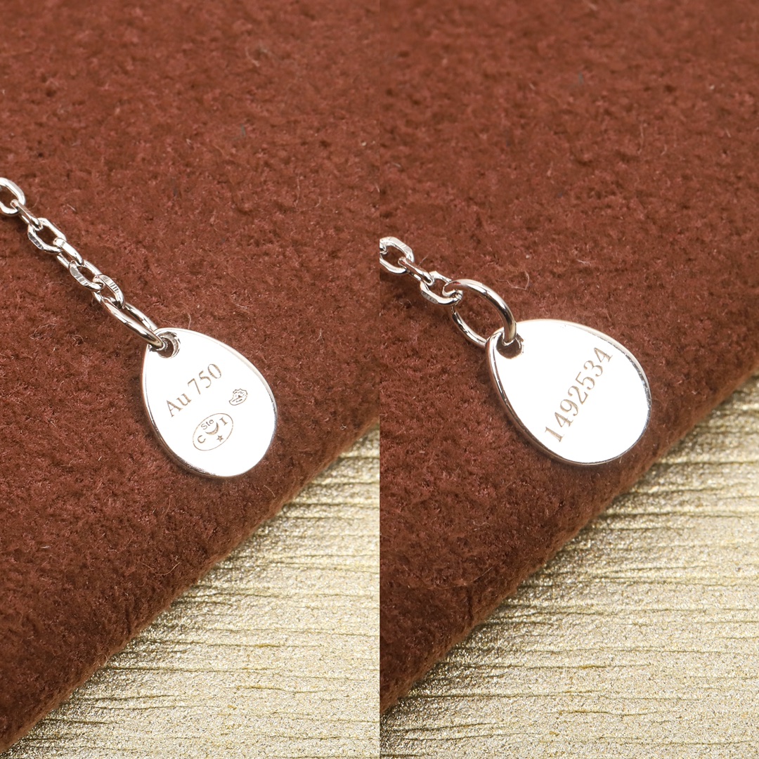 CMNS020 S925 Sterling silver Drop-shaped diamond Josephine Aigrette pendant Necklace - ccjewelryacc